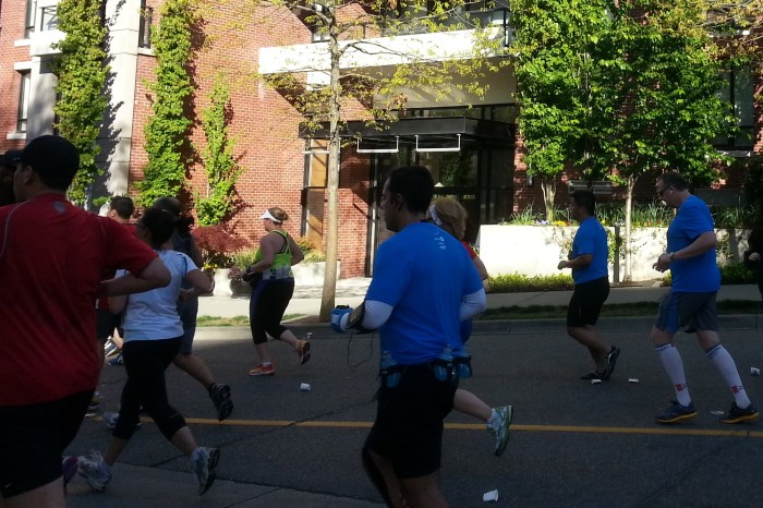 Oh look! That's the building where she lives. Maybe we should just wait here.